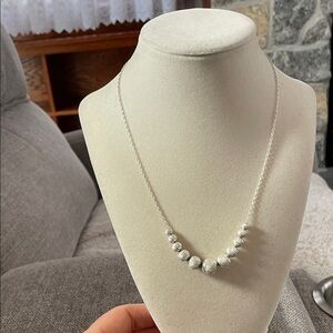 Elegant Silver Beaded Necklace